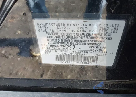 2021 Nissan Kicks Sv Xtronic Cvt from USA, damaged, VIN 3N1CP5CV1ML560179